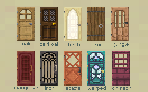Simple Doors Texture Pack (1.20, 1.19) – MCPE/Bedrock — screenshot 1