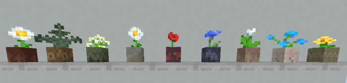 Hand-Painted Flower Pots Texture Pack (1.20, 1.19) – MCPE/Bedrock — screenshot 2