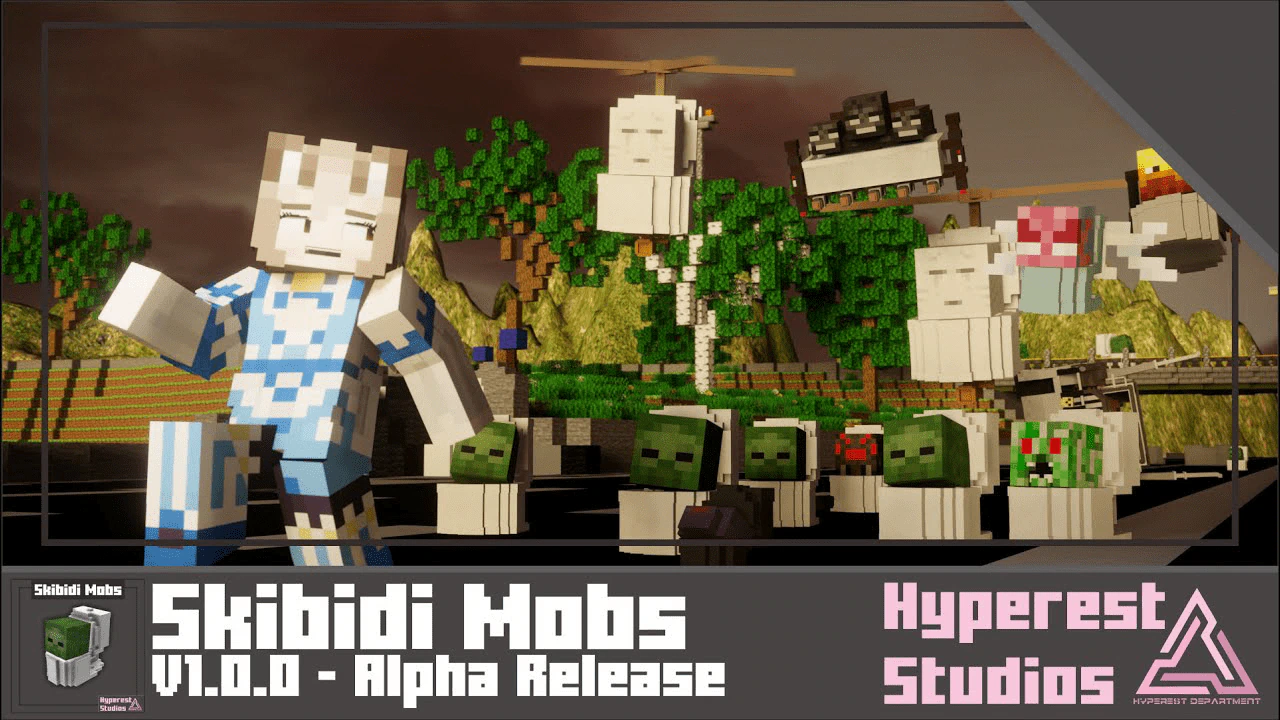 Skibidi Mobs Texture Pack (1.20, 1.19) – MCPE/Bedrock