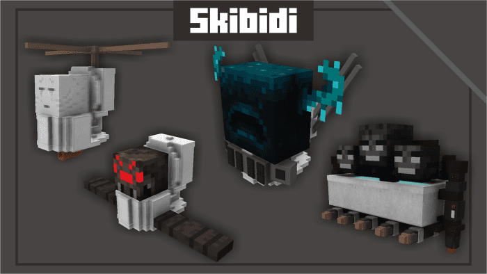 Skibidi Mobs Texture Pack (1.20, 1.19) – MCPE/Bedrock — screenshot 3