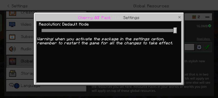Cherry UI Pack (1.20, 1.19) – MCPE/Bedrock — screenshot 1