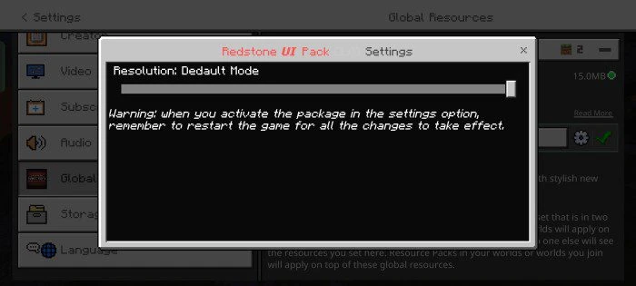 Redstone UI Pack (1.20, 1.19) – MCPE/Bedrock — screenshot 1