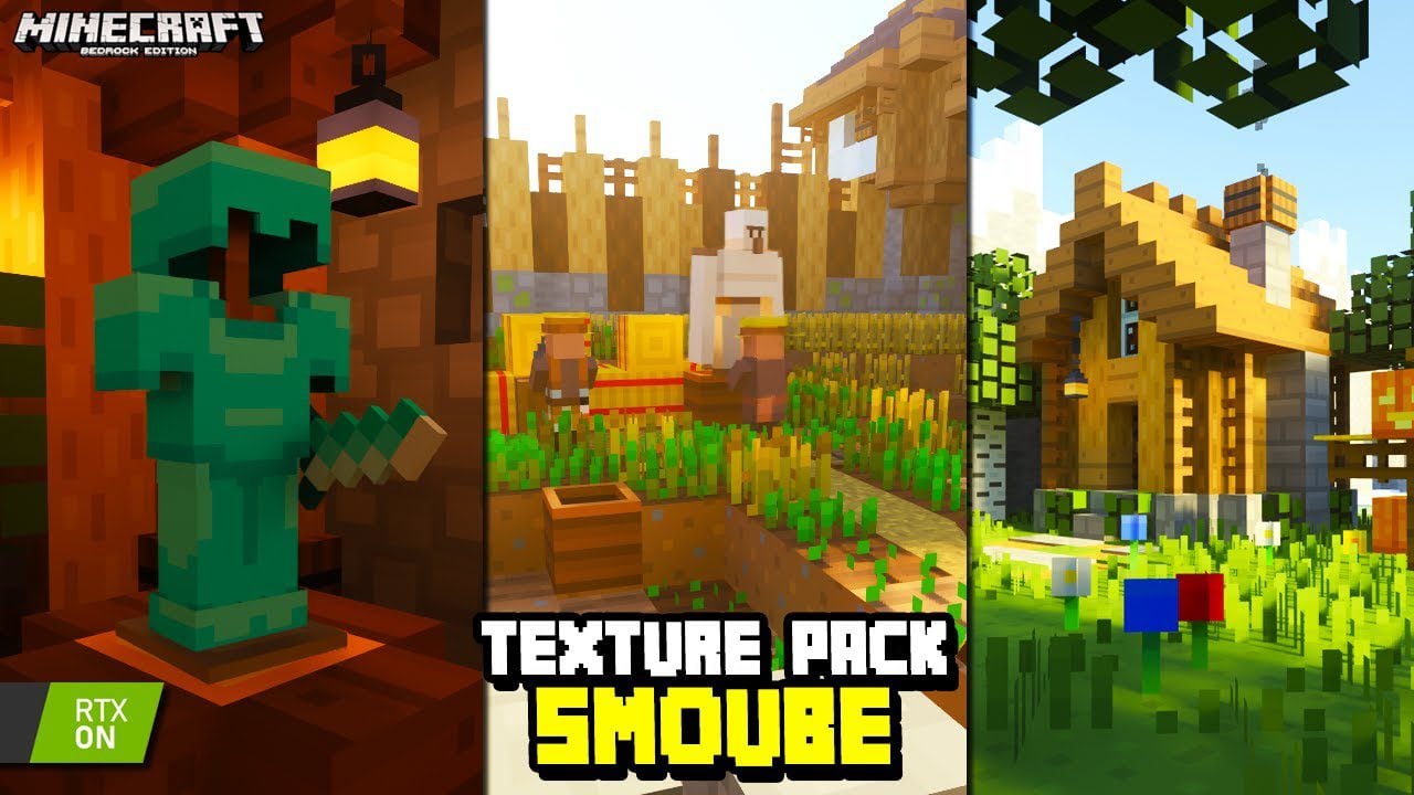 Smoube [8x] Texture Pack (1.20, 1.19) – Cartoon & Clean Vanilla Look