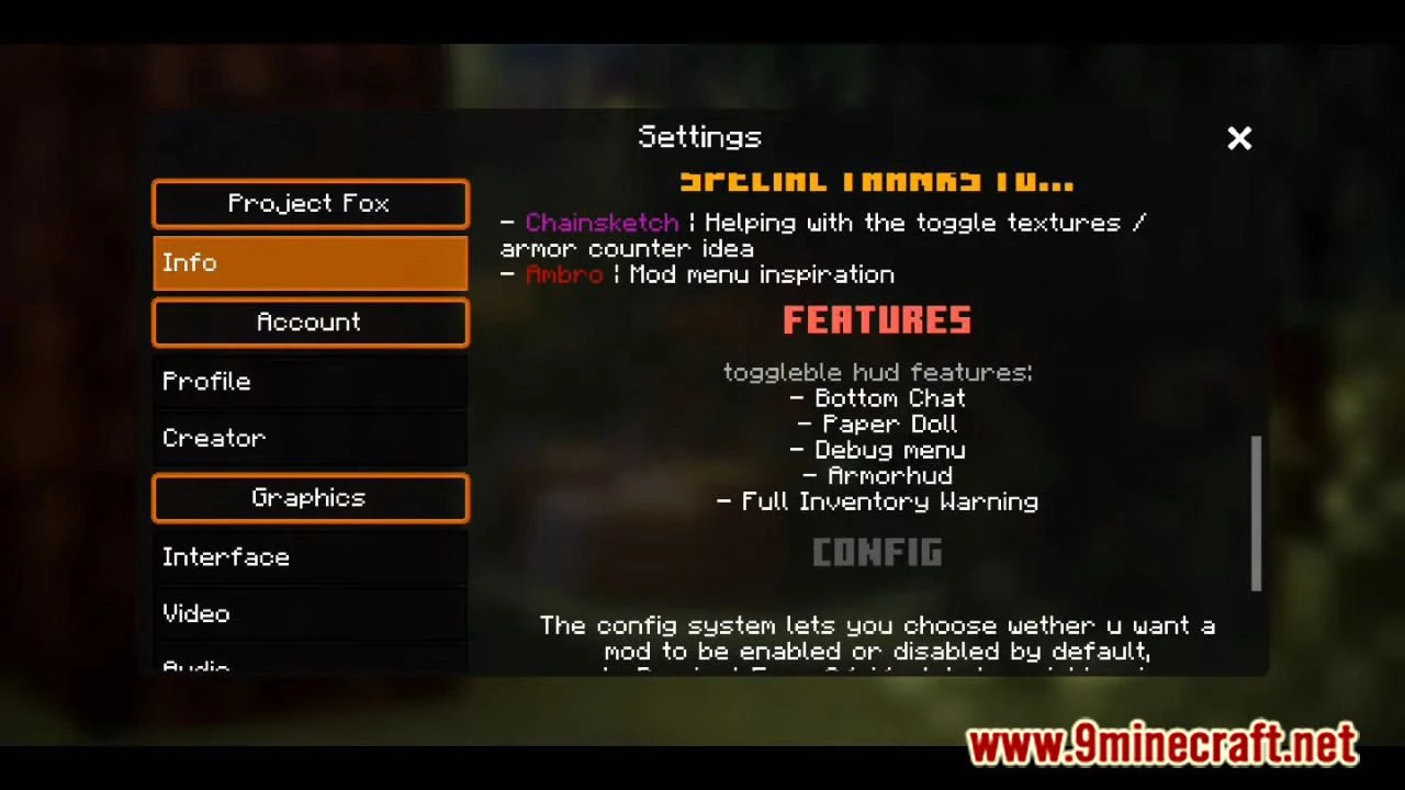 Project Fox UI Pack V3 (1.20, 1.19) – Simple Texture, Mod Menu — screenshot 3