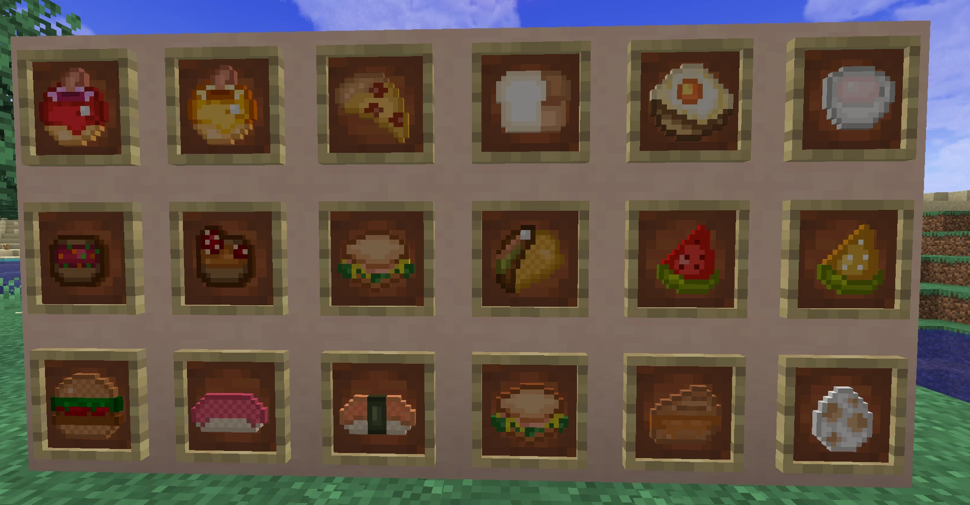 Aesthetic Foods Texture Pack (1.20, 1.19) – MCPE/Bedrock — screenshot 1