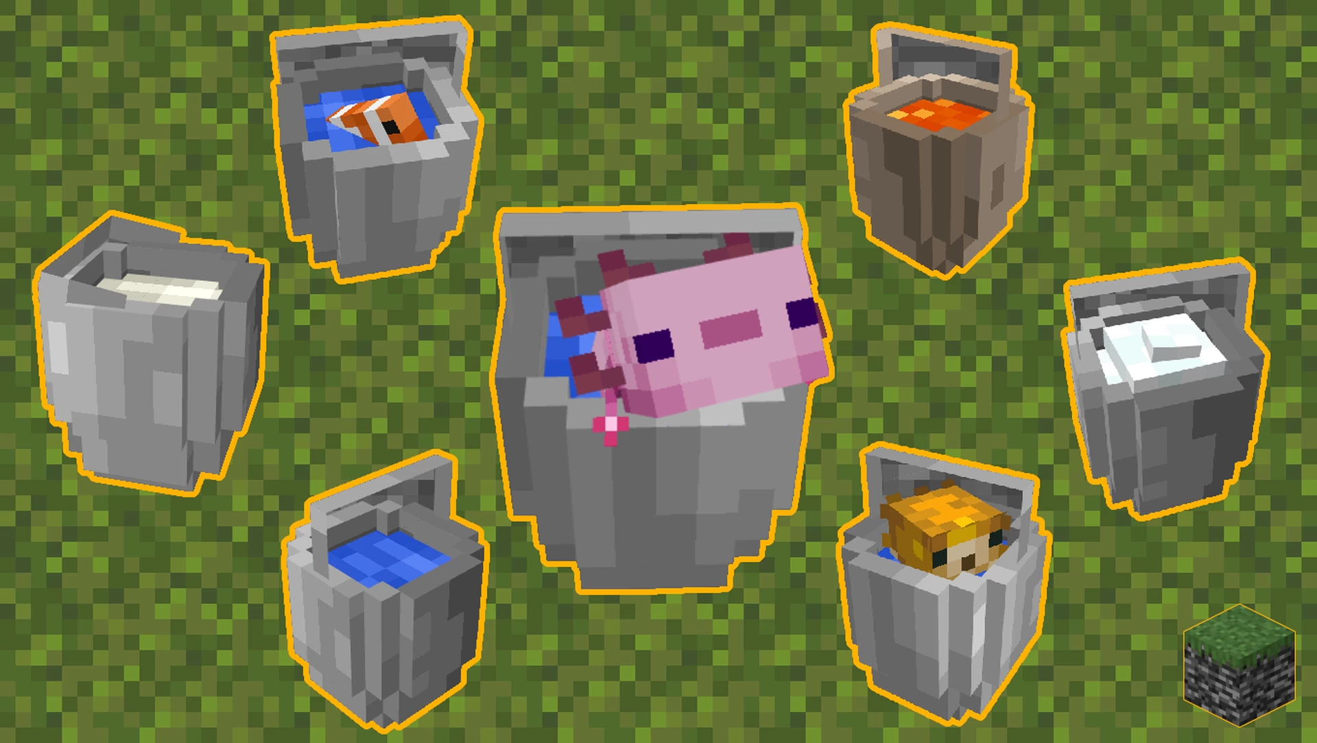 3D Buckets Texture Pack (1.20, 1.19) – Bedrock Tweaks
