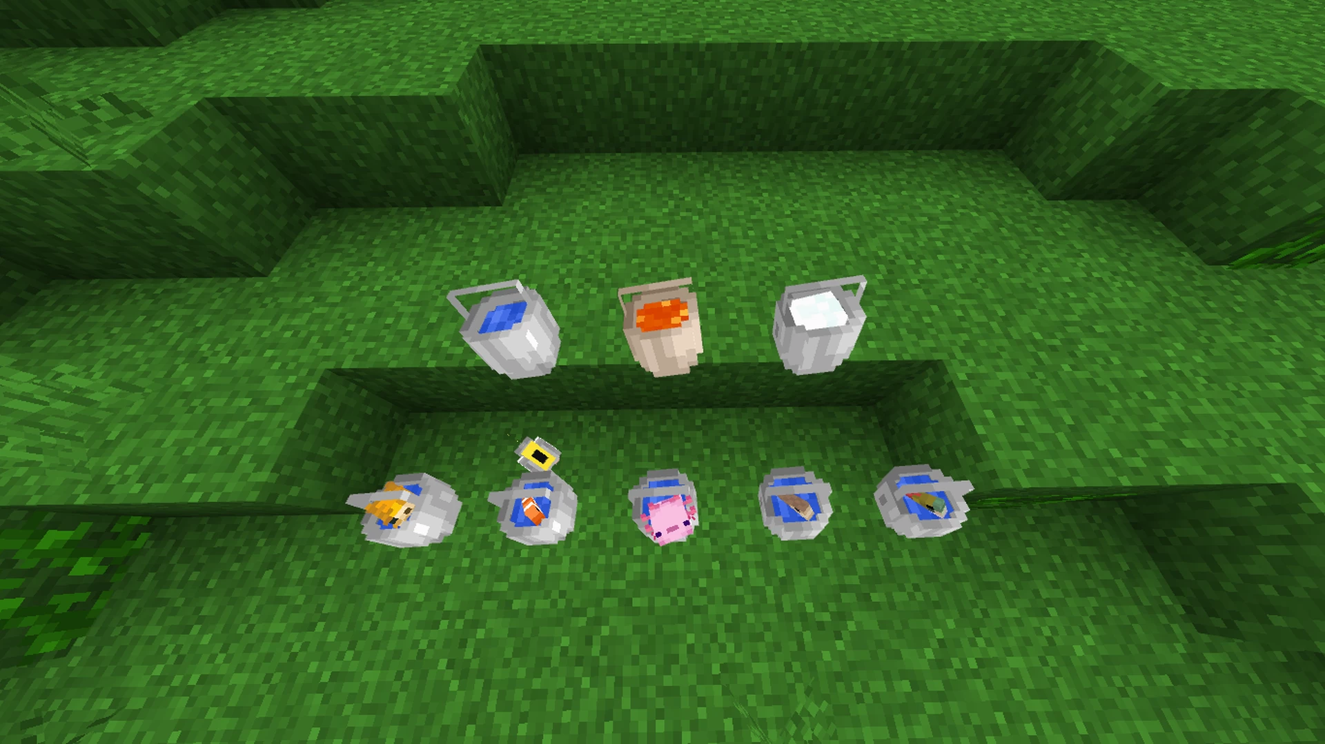 3D Buckets Texture Pack (1.20, 1.19) – Bedrock Tweaks — screenshot 1
