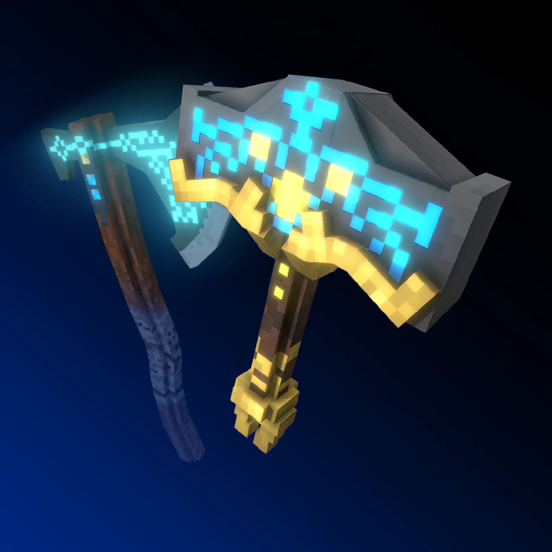 GoW Leviathan Axe & Mjolnir Pack (1.20, 1.19) – MCPE/Bedrock — screenshot 1