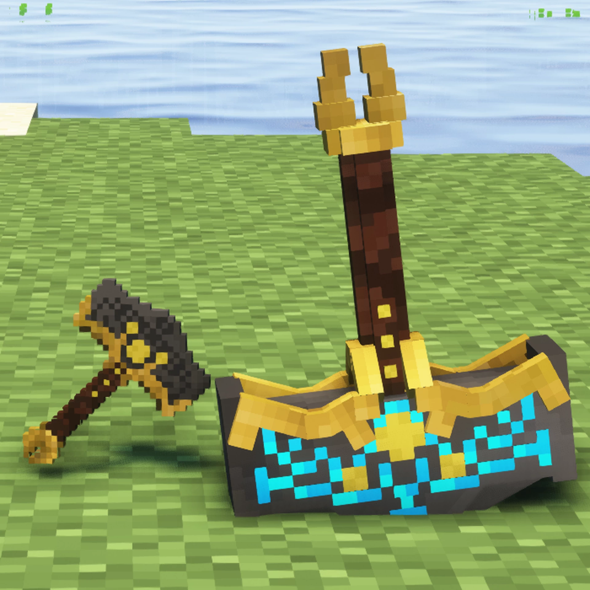 GoW Leviathan Axe & Mjolnir Pack (1.20, 1.19) – MCPE/Bedrock — screenshot 6