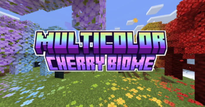 Multicolor Cherry Biome Texture Pack (1.20) – MCPE/Bedrock
