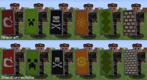Shield Corrections Preview Pack (1.20) – MCPE/Bedrock — screenshot 1