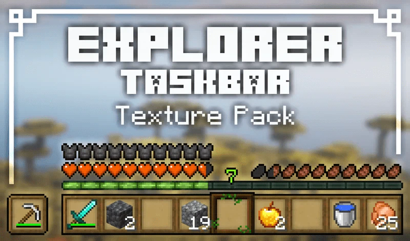 Explorer Hotbar Texture Pack (1.19) – MCPE/Bedrock