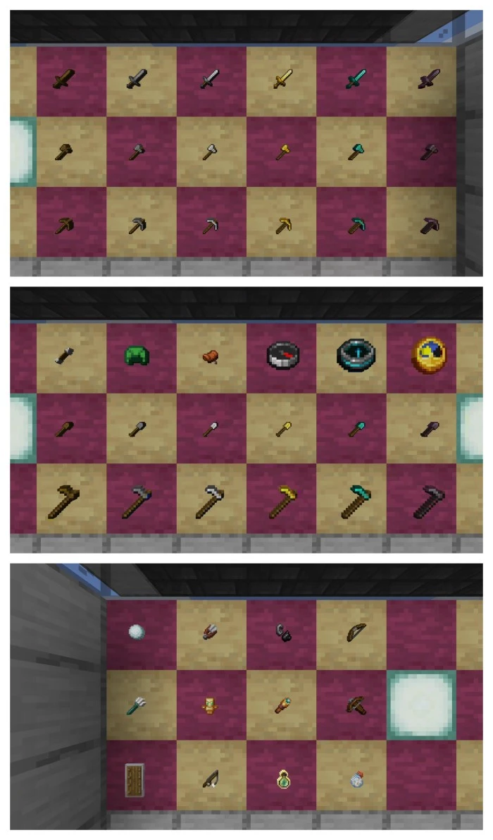 Small Items Texture Pack (1.26+, 1.21) – MCPE/Bedrock Mini PvP Items — screenshot 1