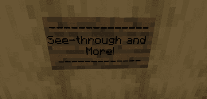 See-through & More Texture Pack (1.19) – MCPE/Bedrock — screenshot 6