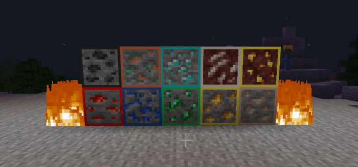 Outlined Ores Texture Pack (1.19) – MCPE/Bedrock — screenshot 2