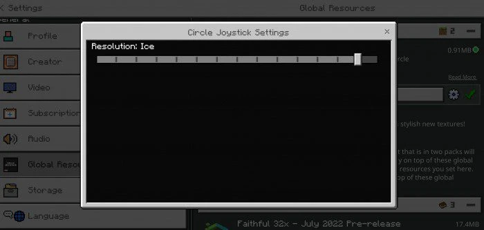 Circle Joystick Texture Pack (1.19) – MCPE/Bedrock — screenshot 1