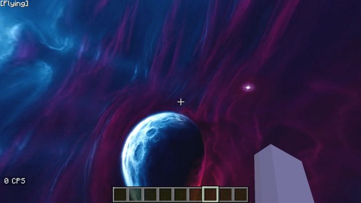 Red & Blue Night Texture Pack (1.19) – MCPE/Bedrock Custom Sky — screenshot 1
