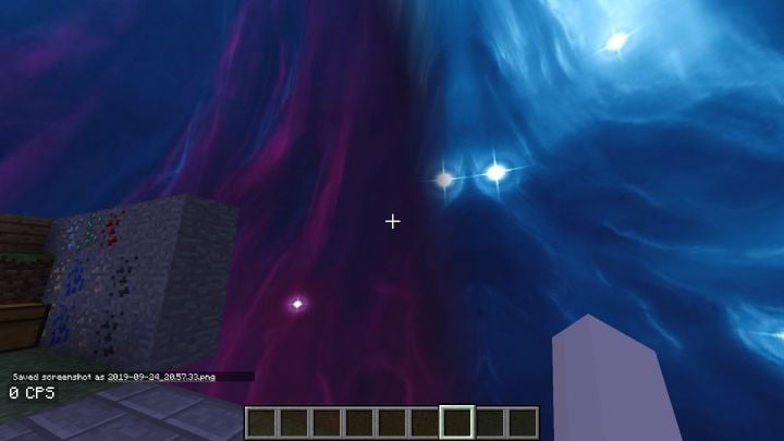 Red & Blue Night Texture Pack (1.19) – MCPE/Bedrock Custom Sky — screenshot 2