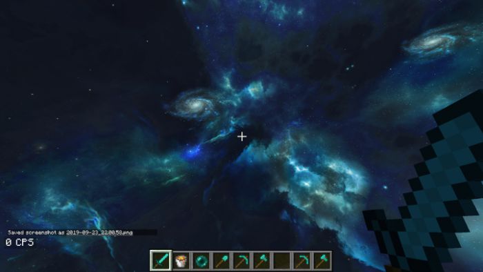 Blue Galaxies Texture Pack (1.19) – MCPE/Bedrock Custom Sky — screenshot 2