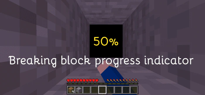 Breaking Block Progress Indicator Texture Pack (1.19) – MCPE/Bedrock — screenshot 1