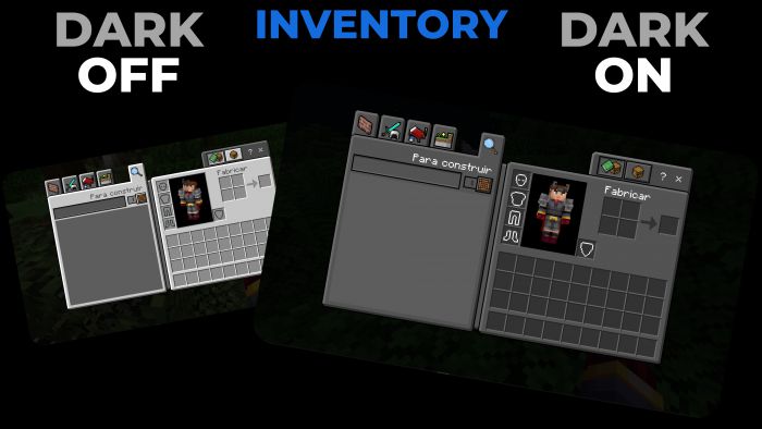 Dark Mode UI Texture Pack (1.19) – MCPE/Bedrock — screenshot 1