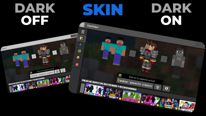 Dark Mode UI Texture Pack (1.19) – MCPE/Bedrock — screenshot 5
