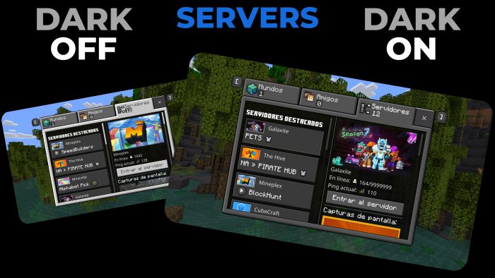 Dark Mode UI Texture Pack (1.19) – MCPE/Bedrock — screenshot 6