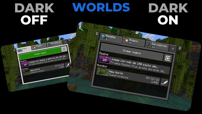 Dark Mode UI Texture Pack (1.19) – MCPE/Bedrock — screenshot 7
