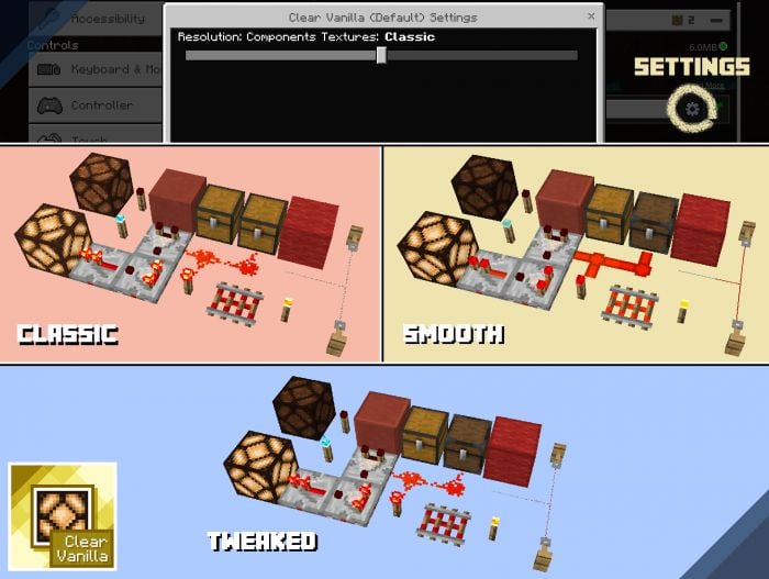 Clear Vanilla Resource Pack (1.19, 1.18) – Best Redstone Texture Pack — screenshot 1