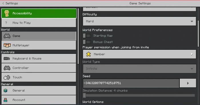 Visible Realm Settings and Bonus Options Pack (26.x, 1.21) – MCPE/Bedrock — screenshot 1