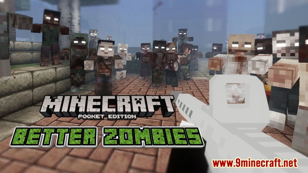 Better Zombies Texture Pack (1.19) for Minecraft PE/Bedrock