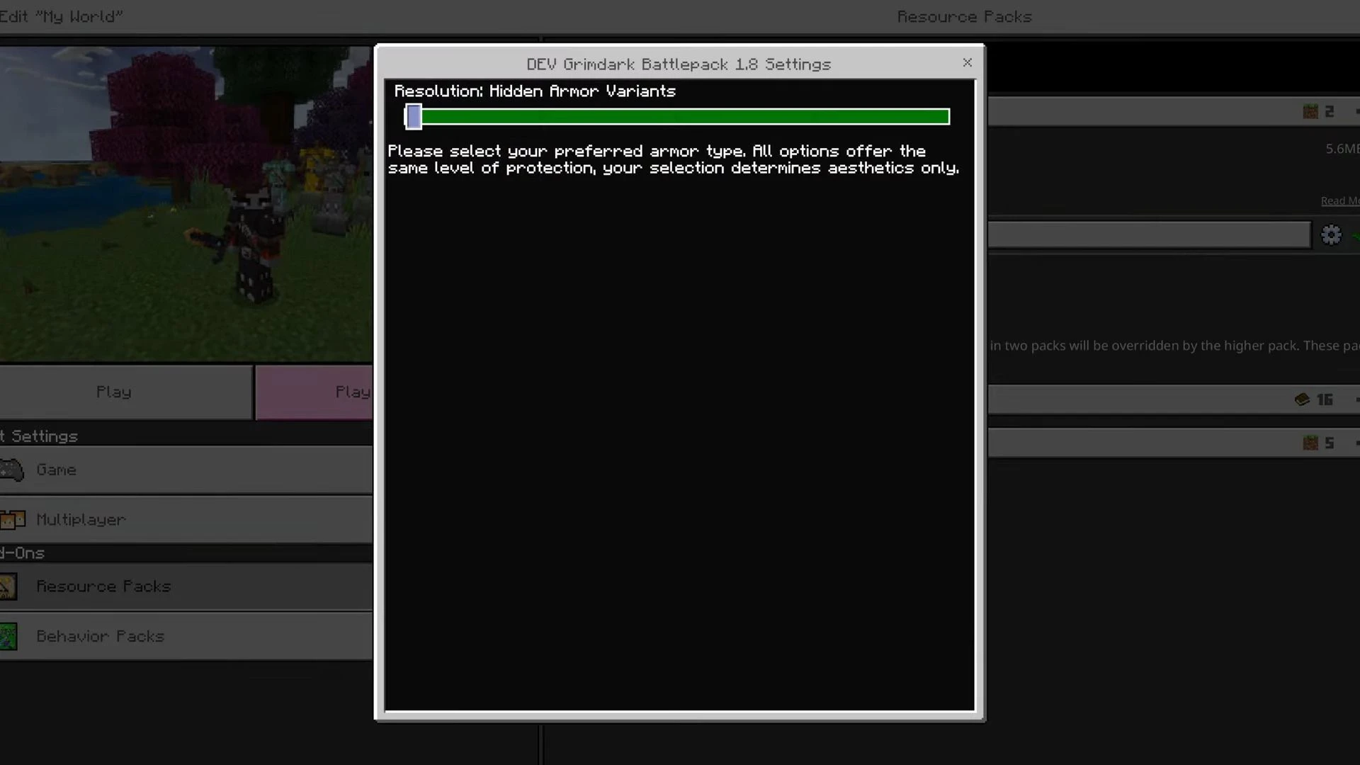 Kals Hidden Armor Resource Pack (1.19) – MCPE/Bedrock — screenshot 2