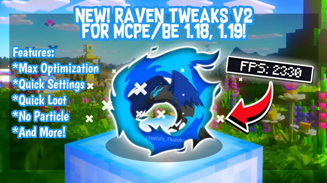 Raven Tweaks Client V2 (1.19) – Fps Boost, Quick Loot, And More!