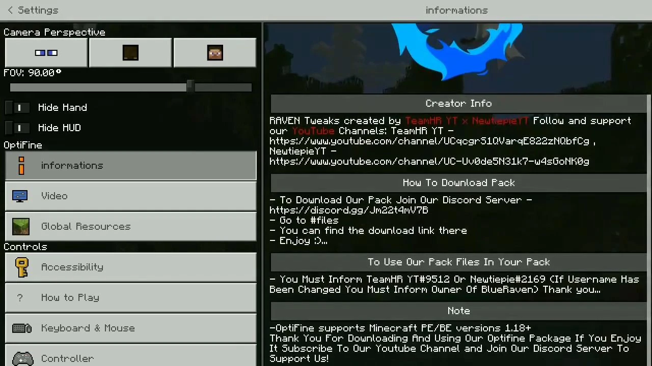 Raven Tweaks Client V2 (1.19) – Fps Boost, Quick Loot, And More! — screenshot 1
