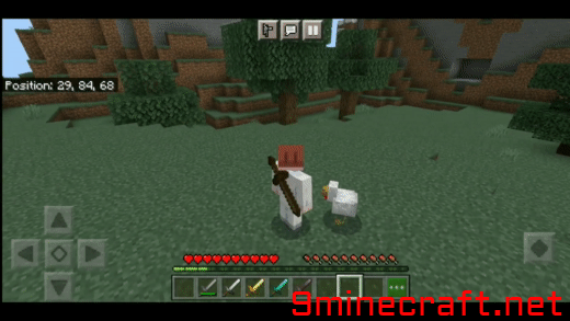 Item On Back Texture Pack (26.x, 1.19) – MCPE/Bedrock Back Tools — screenshot 1