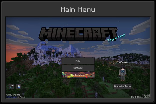 Dark Mode (1.19, 1.18) – Texture Pack for MCPE — screenshot 1