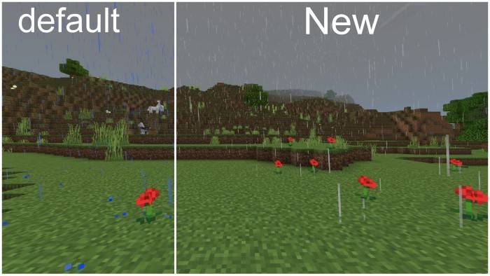 Realistic Rain Texture Pack (1.21, 1.20) – MCPE/Bedrock — screenshot 3