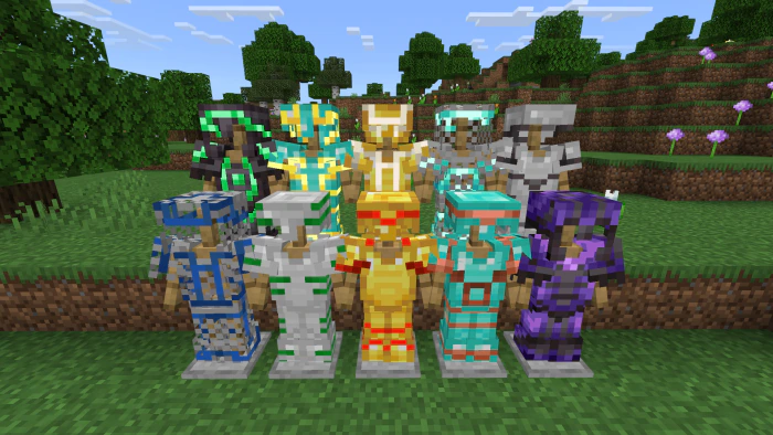 Glowing Armor Texture Pack (26.x, 1.21) – MCPE/Bedrock — screenshot 1