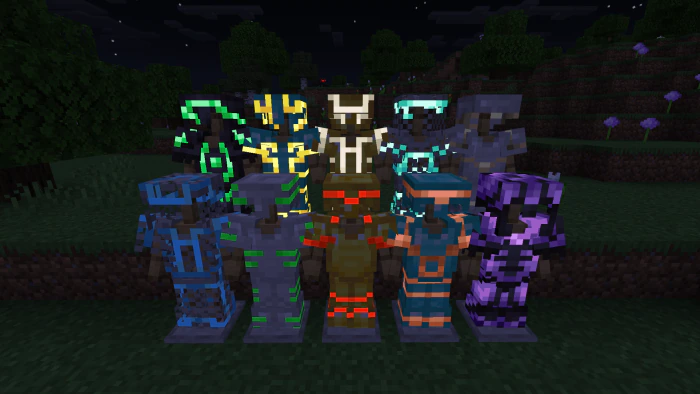 Glowing Armor Texture Pack (26.x, 1.21) – MCPE/Bedrock — screenshot 2