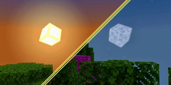 Cubic Sun And Moon Pack (26.x, 1.21) – MCPE/Bedrock — screenshot 1