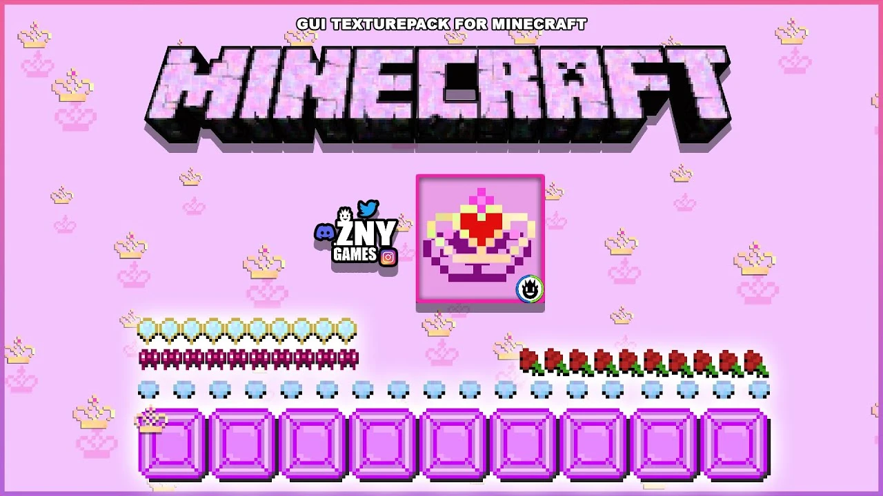 Princess GUI Pack (26.x, 1.21) – MCPE/Bedrock