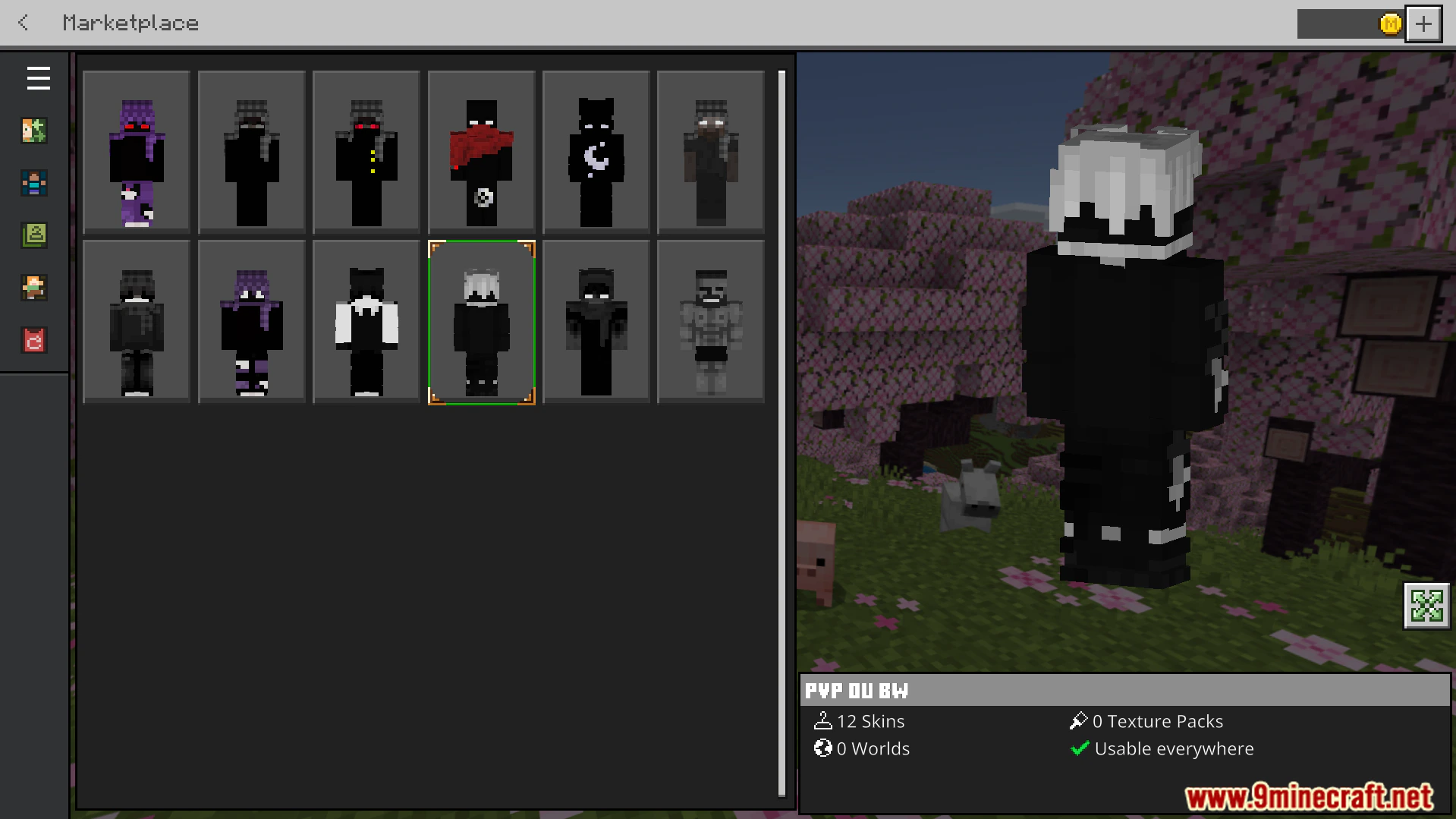 PVP Collections Freestyle Skin Pack (26.x) – Dark Outfits For PVP Combat — screenshot 3