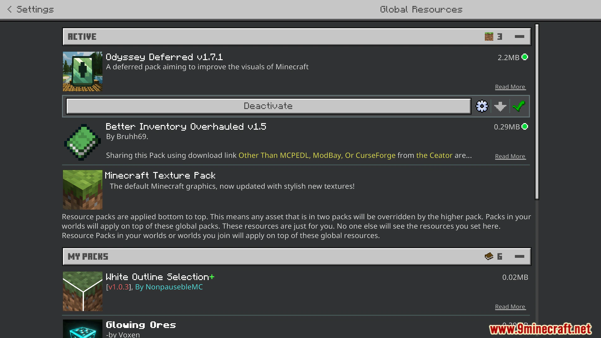 Odyssey Deferred Shader (1.26+) – Realistic Lighting And PBR Textures — screenshot 1