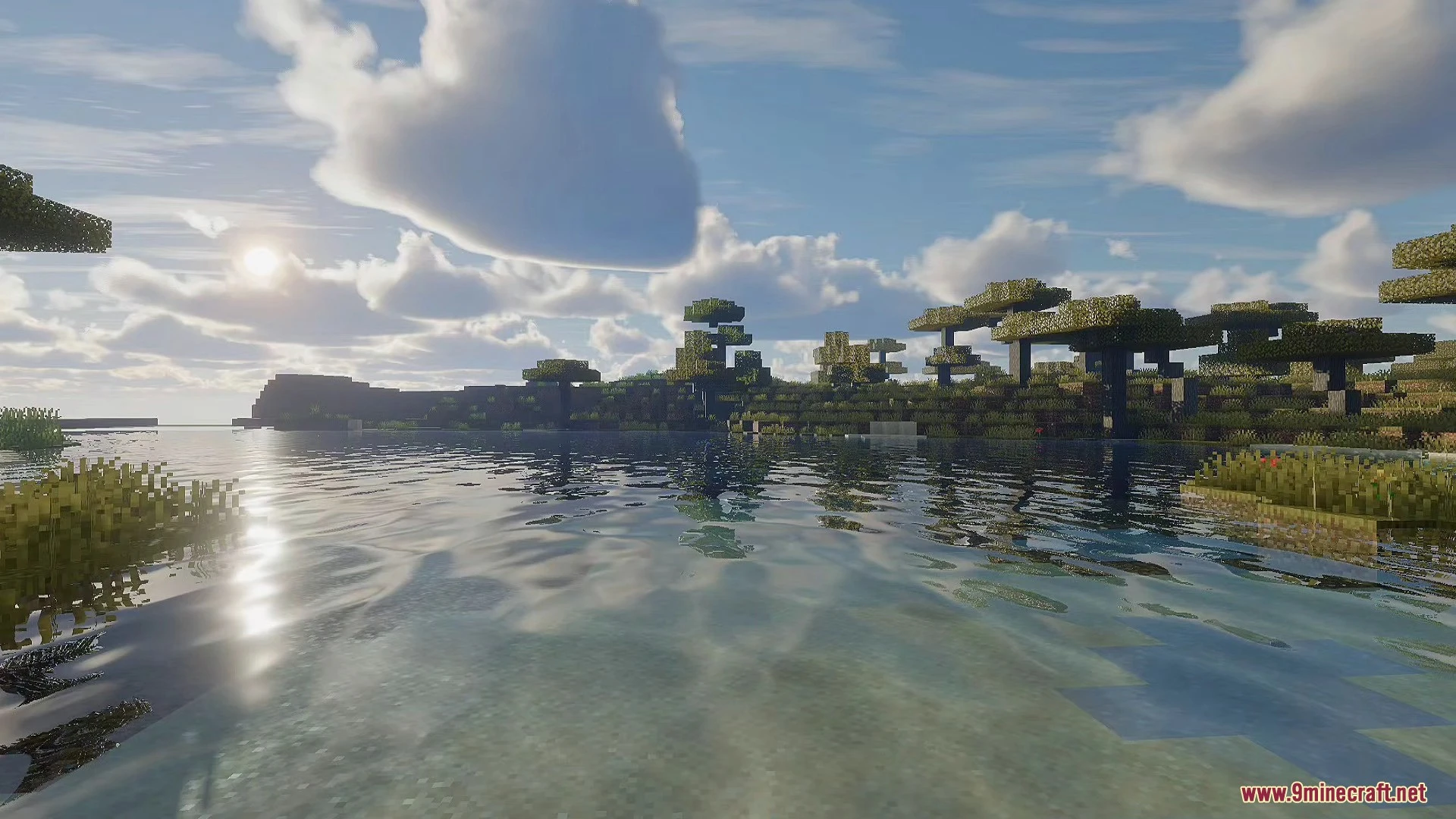 Mirai Shader (1.26+) – Sharp Water Reflections and Volumetric Clouds — screenshot 2