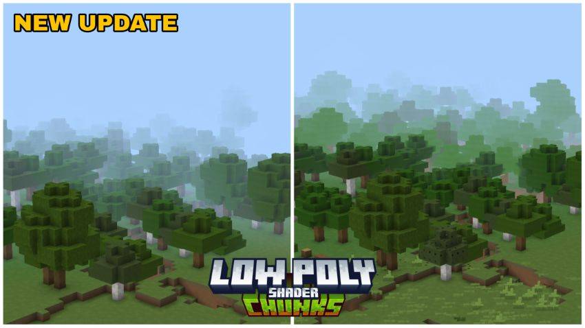 AZIFY Low Poly Chunks Shader (1.21+) – MCPE/Bedrock — screenshot 1