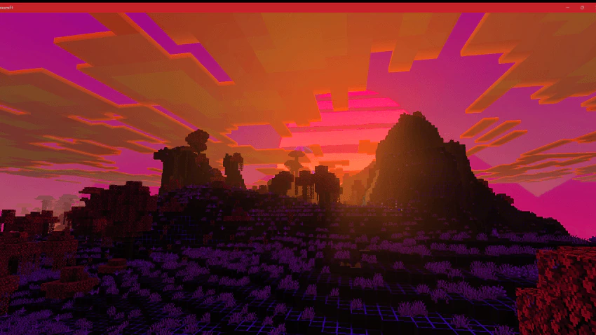 Synthwave Vibe Graphic Shader (1.26+) – MCPE/Bedrock — screenshot 4