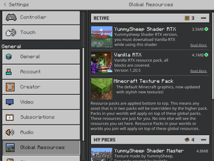 Yummysheep Shader for RTX (26.x, 1.21) – MCPE/Bedrock — screenshot 8