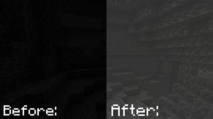 Gamma Brightness Resource Pack (1.19) – Support Render Dragon — screenshot 1