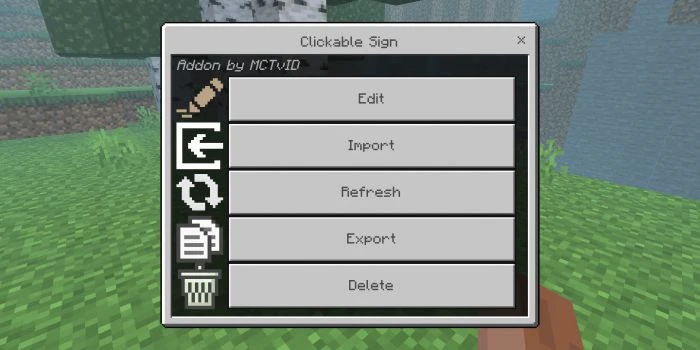 Clickable Sign Addon (1.19, 1.18) – MCPE/Bedrock Mod — screenshot 2