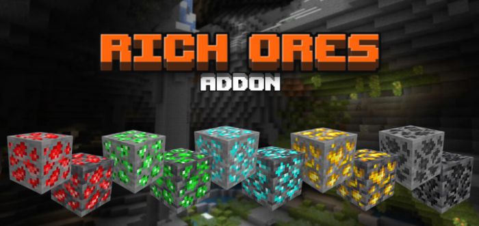 Rich Ores Addon (1.19, 1.18) – MCPE/Bedrock Mod